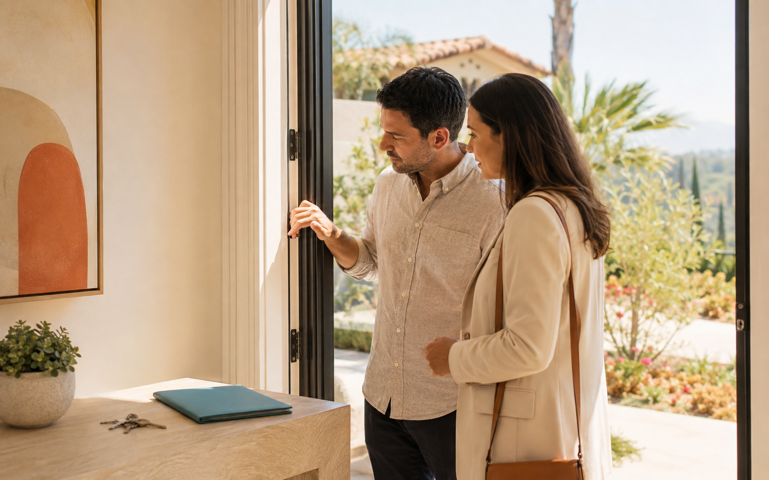 Buyer and real estate professional completing a careful final walkthrough