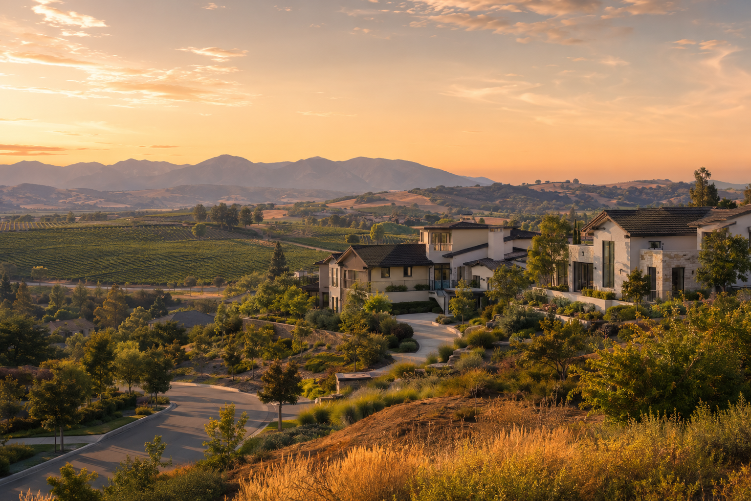 Southwest Riverside County hills and homes